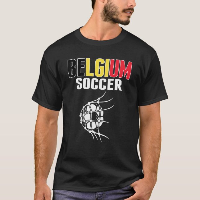 T-shirt Bal De Football Belge En Net Football Belge Suppo (Devant)