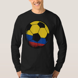 T-shirt Bal de football Columbia Drapeau Colombien Enthusi