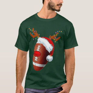 T-shirt Bal de football de Noël Santa Hat Reindeer Xmas Bo