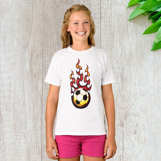 T-shirt Bal De Football En Feu (Créateur téléchargé)