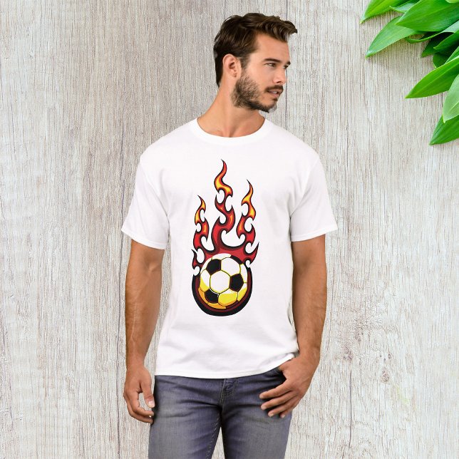 T-shirt Bal De Football En Feu (Créateur téléchargé)