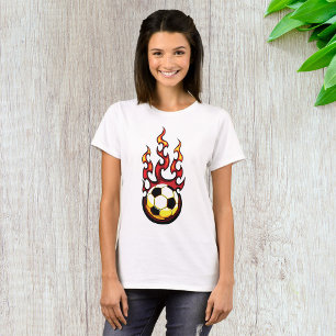 T-shirt Bal De Football En Feu