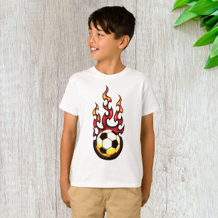 T-shirt Bal De Football En Feu