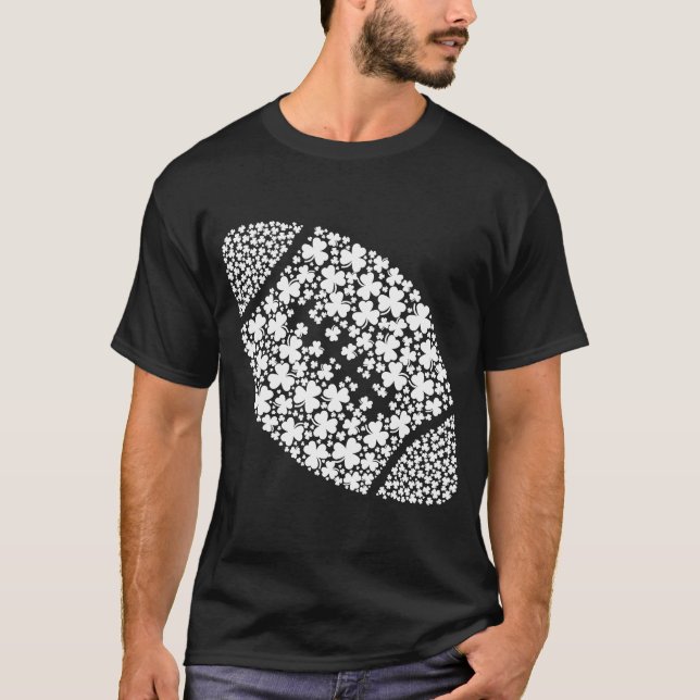 T-shirt Bal de football shamrock St Patrick's Day Hommes i (Devant)