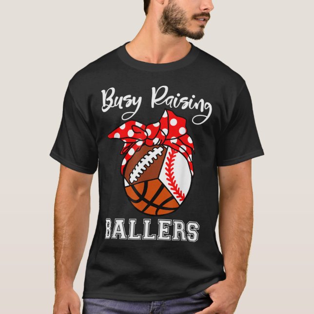 T-shirt Bal De Montée Occupé Ballers Funny Baseball Baseba (Devant)