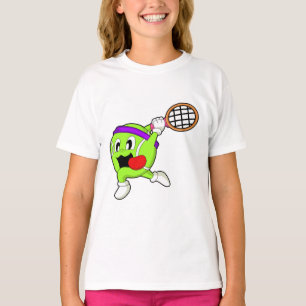 T-shirt Bal de tennis avec raquette de tennis
