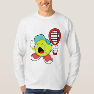T-shirt Bal de tennis avec raquette de tennis