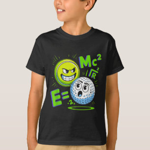 T-shirt Bal De Tennis Et Bal De Golf Duo Math