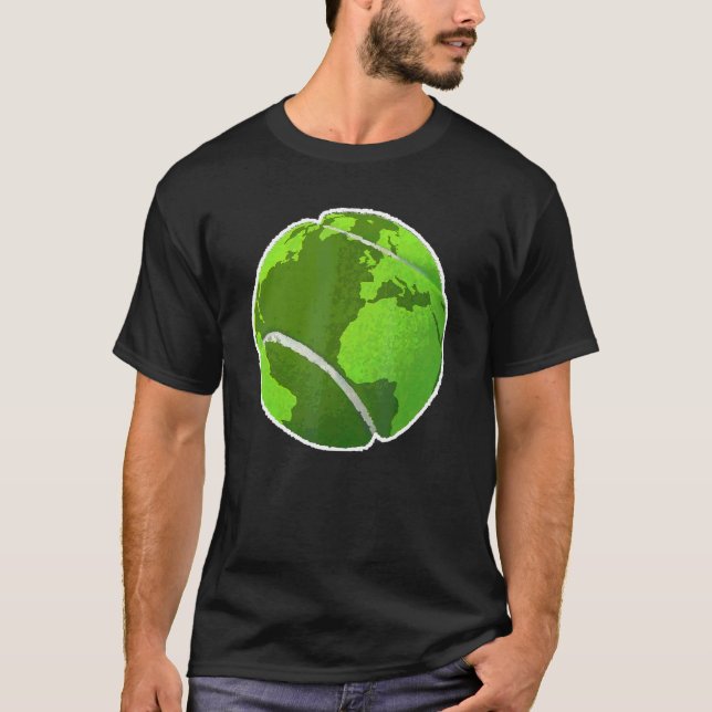 T-shirt Bal De Tennis jour des terres Pour Les Environneme (Devant)