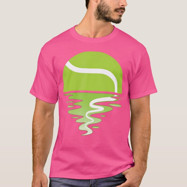 T-shirt Bal de tennis Sunset (Devant)