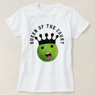 T-shirt Bal de tennis vert de la Reine du Court