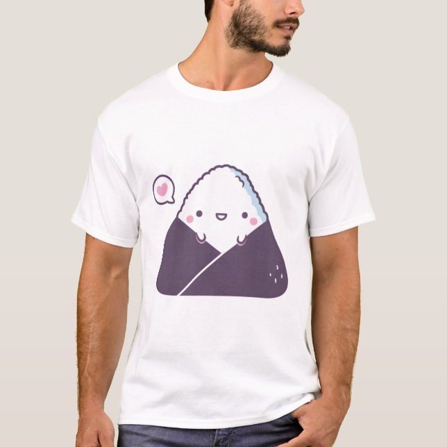 T-shirt Bal japonais de riz Onigiri (Devant)