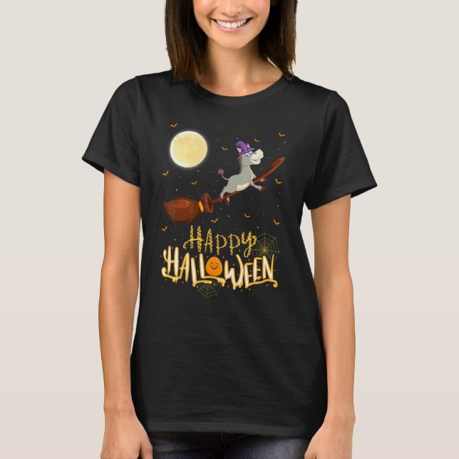 T-shirt Balade à mulet Sorcière Fusil à pompe Mule Hallowe (Devant)