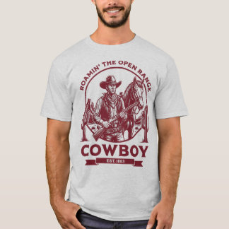 T-shirt Balade dans l'Open Range – Cowboy Occidental Vinta