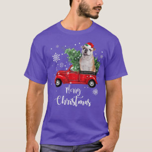 T-shirt Balade de Chien de Fer Rouge Camion de Noël Pyjama