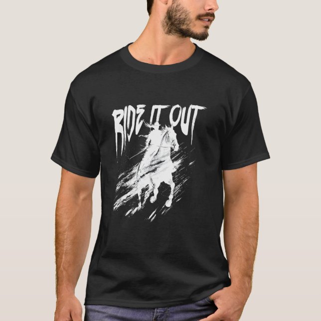 T-shirt Balade drôle à tenir - Équitation (Devant)