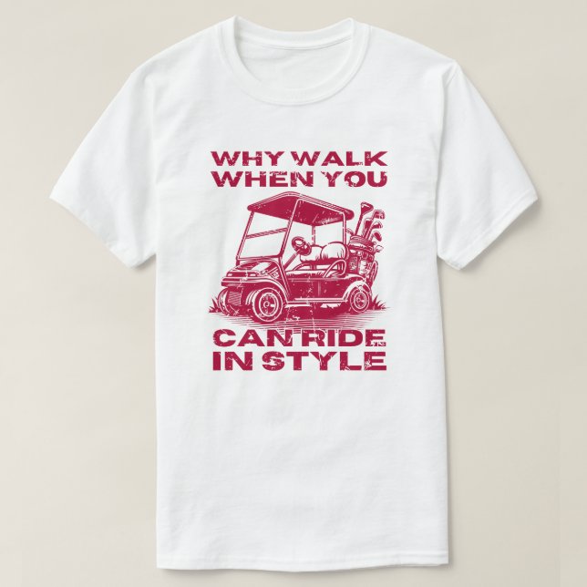 T-shirt Balade En Style Funny Golf Panier (Design devant)
