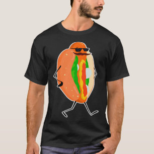 T-shirt Balade Hotdog Lunettes de soleil Mustache Nourritu