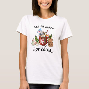 T-shirt Balades en traîneau et cacao chaud - Gnome scandin
