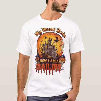T-shirt Balai Brisé Huissier Halloween Fantôme Cour Citrou