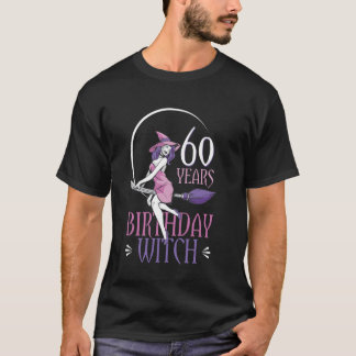 T-shirt Balai de fête d'anniversaire 60 ans de sorcière Ba