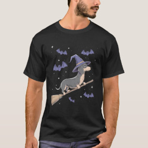 T-shirt Balai de Sorcière Drôle Amoureux de Dachshund Hall