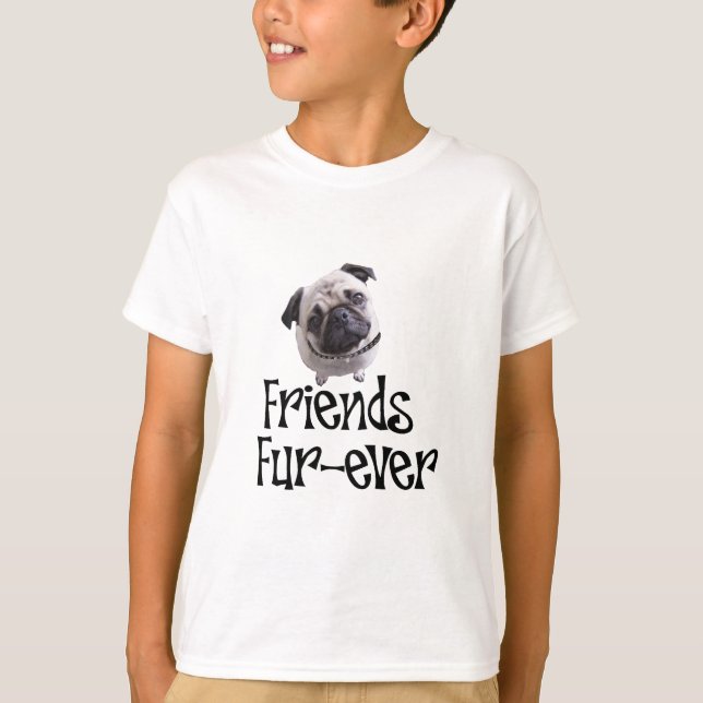 T-shirt Balais "Fourrure-jamais d'amis " (Devant)