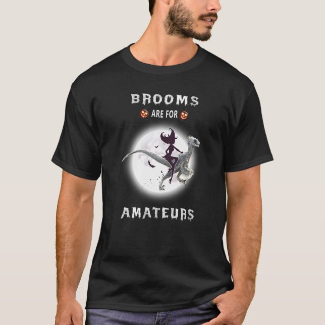 T-shirt Balais sont pour les amateurs équitation  Hallowee (Devant)
