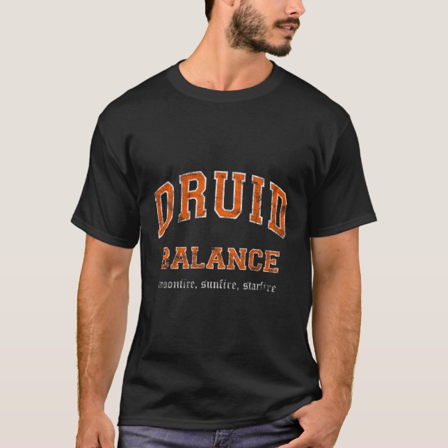 T-shirt Balance Druid Mmo Gamer (Devant)