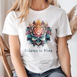 T-shirt "Balance is Bliss" Fleur de Lotus Vintage colorée<br><div class="desc">Trouvez votre tranquillité intérieure avec le T-shirt "Balance is Bliss" Vintage couleur lotus Flower. Doté d'une fleur de lotus magnifiquement détaillée, aux couleurs vives et apaisantes, ce design symbolise l'équilibre, la sérénité et la croissance spirituelle. Le style d'inspiration vintage allie des tons doux et des teintes terreuses, ce qui en...</div>