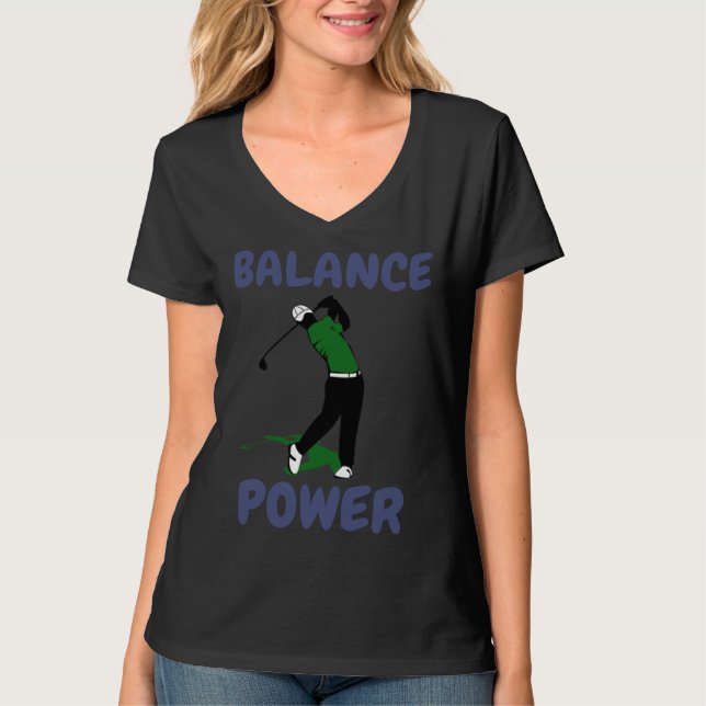 T-shirt Balance over Power Fun Golf (Devant)
