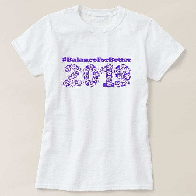 T-shirt #BalanceforBetter HashTag Journée internationale d (Design devant)