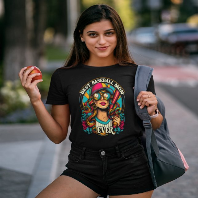 T-shirt Balancer pour les étoiles Best Baseball Maman (Créateur téléchargé)