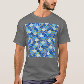 T-shirt Balances de sirène Cou Gator Blue Mermaid Scales 2