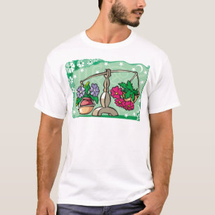 T-shirt Balances florales Libra pesant des fleurs