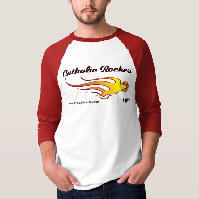 T-shirt Balanciers catholiques - lettrage noir (Devant)