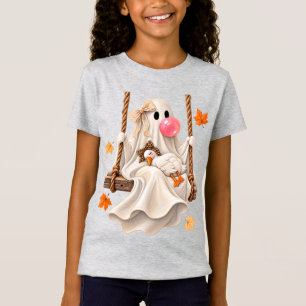 T-Shirt Balançoire fantôme effrayant Oie idiote Halloween