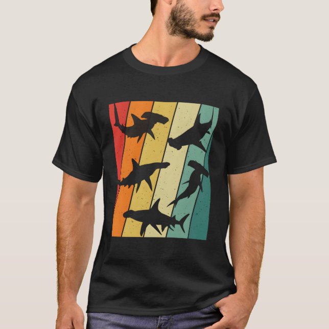T-shirt Balayage de requin-marteau Selachimorphaphile (Devant)