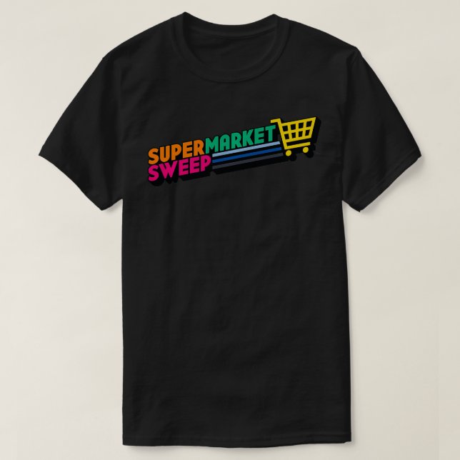 T-shirt Balayage de Supermarché Arc-en-ciel (Design devant)