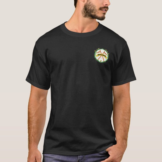 T-shirt Balayez le service petit dans l'orange (Devant)