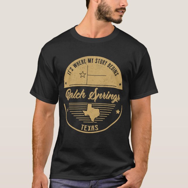 T-shirt Balch Springs Texas C'est là que commence mon hist (Devant)