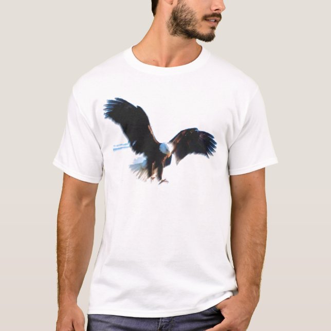 T-shirt Bald American Eagle Landing (Devant)