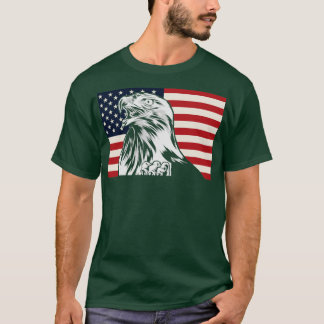 T-shirt Bald Eagle 4 juillet USA Fête de l'Indépendance am