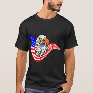 T-shirt Bald Eagle American USA Drapeau Patriotique Art