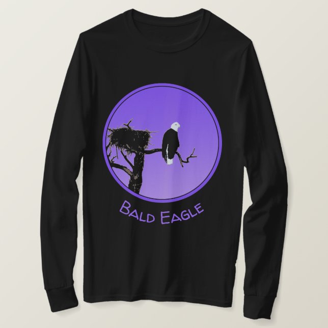 T-shirt Bald Eagle at Sunset - Art original de la faune (Design devant)