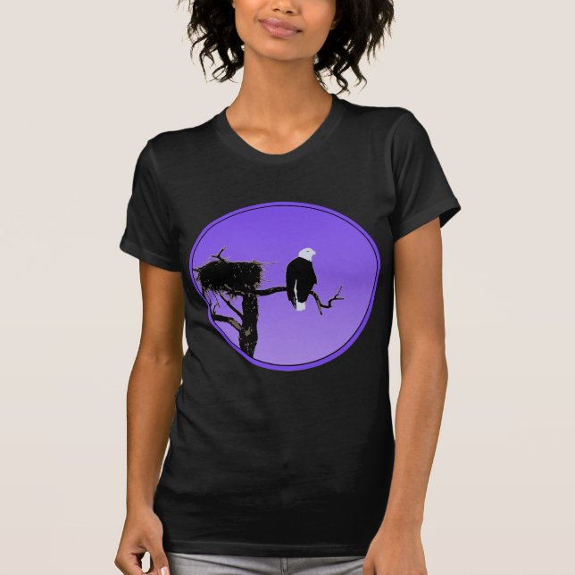 T-shirt Bald Eagle at Sunset - Art original de la faune (Devant)
