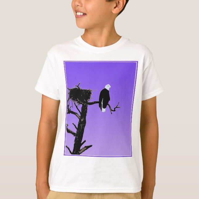 T-shirt Bald Eagle at Sunset - Art original de la faune (Devant)