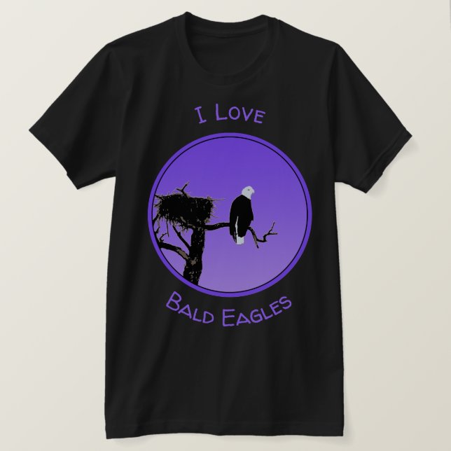 T-shirt Bald Eagle at Sunset - Art original de la faune (Design devant)