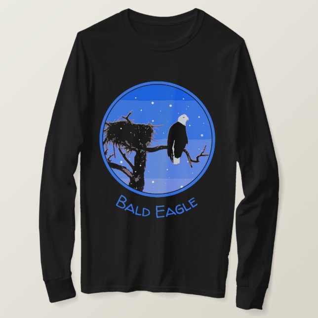 T-shirt Bald Eagle en hiver - Art original de la faune (Design devant)