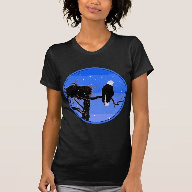 T-shirt Bald Eagle en hiver - Art original de la faune (Devant)